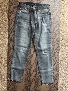 Lucky Brand Grey Distressed Ankle Skinny Jeans
